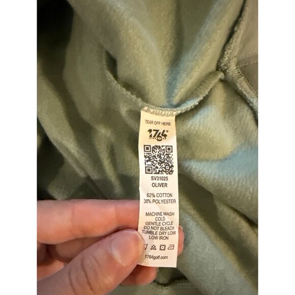 1764 Signature Oliver Sweatshirt XL Sage Green Crewneck Embroidered Logo - Picture 8 of 8